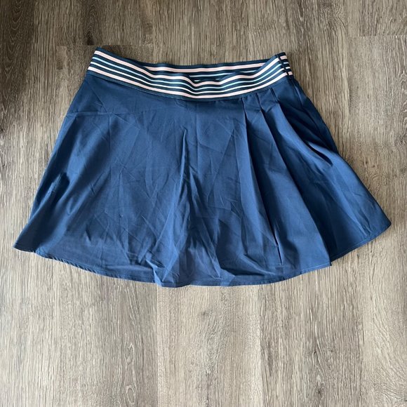 Johnny Was Dresses & Skirts - Johnny Was Calme Endurance Blue Multi-Color Stripe Tennis Skort Skirt L Women's